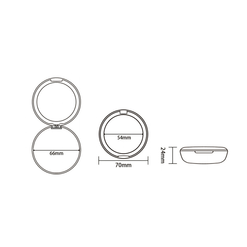 618圆形双层单格粉盒