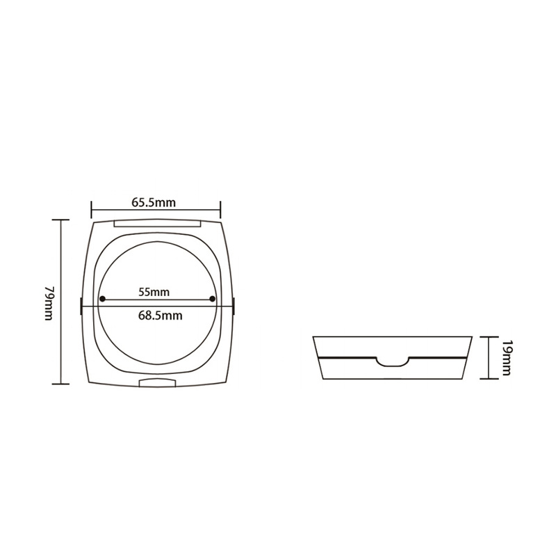618圆形双层单格粉盒