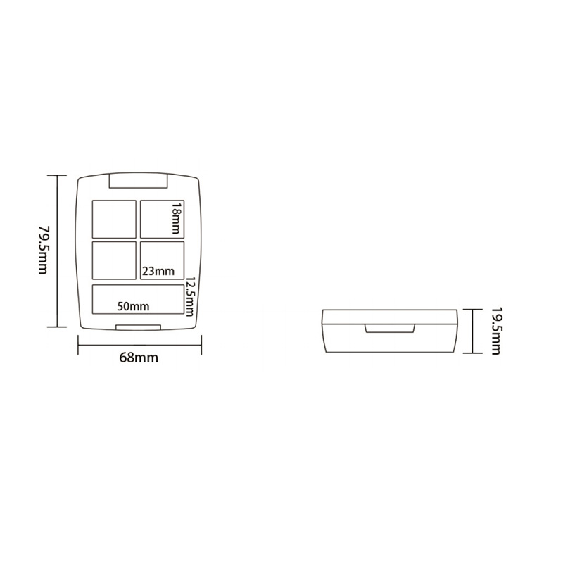1003-4 方形4格眼影盒